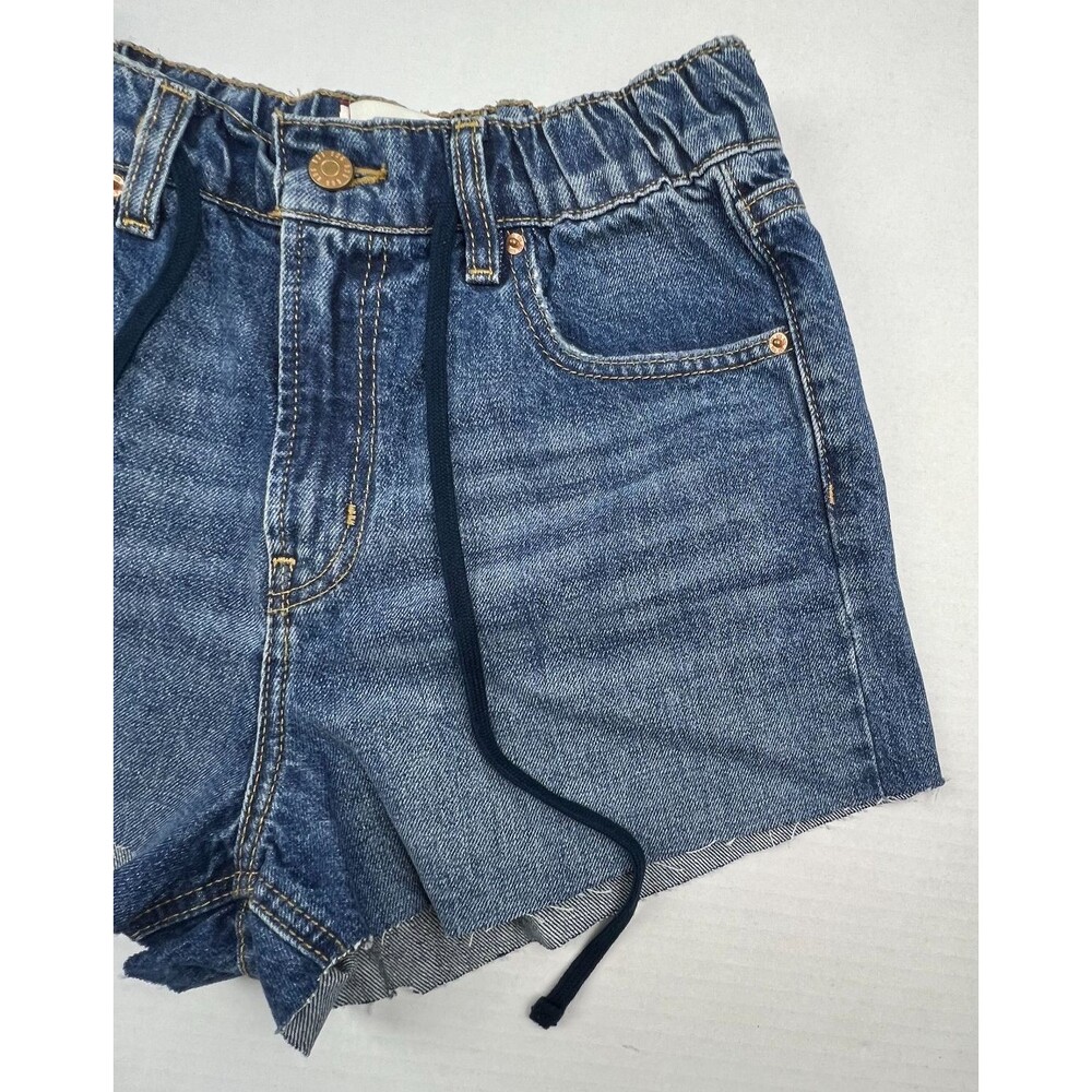 BDG Urban Outfitters Paperbag Waist Denim Shorts Womens S Blue High Rise Raw Hem - Picture 3 of 12